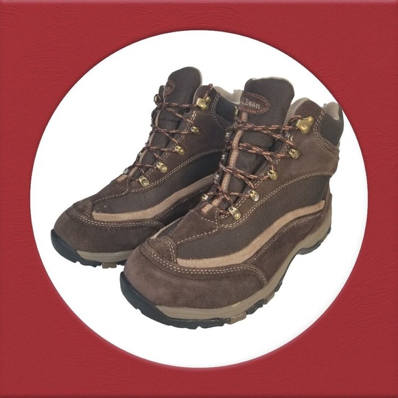 LLBean Tek Brown Men’s‎ Leather Hiking Boots Size 11M Waterproof Without Insole - Picture 1 of 16